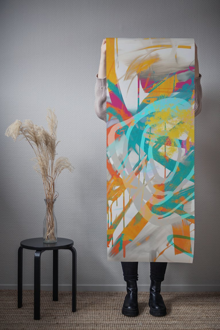 Modern Multicolor Contemporary Art wallpaper roll