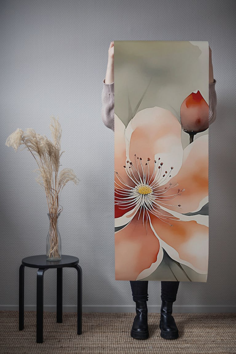 Japanese Zen Floral wallpaper roll