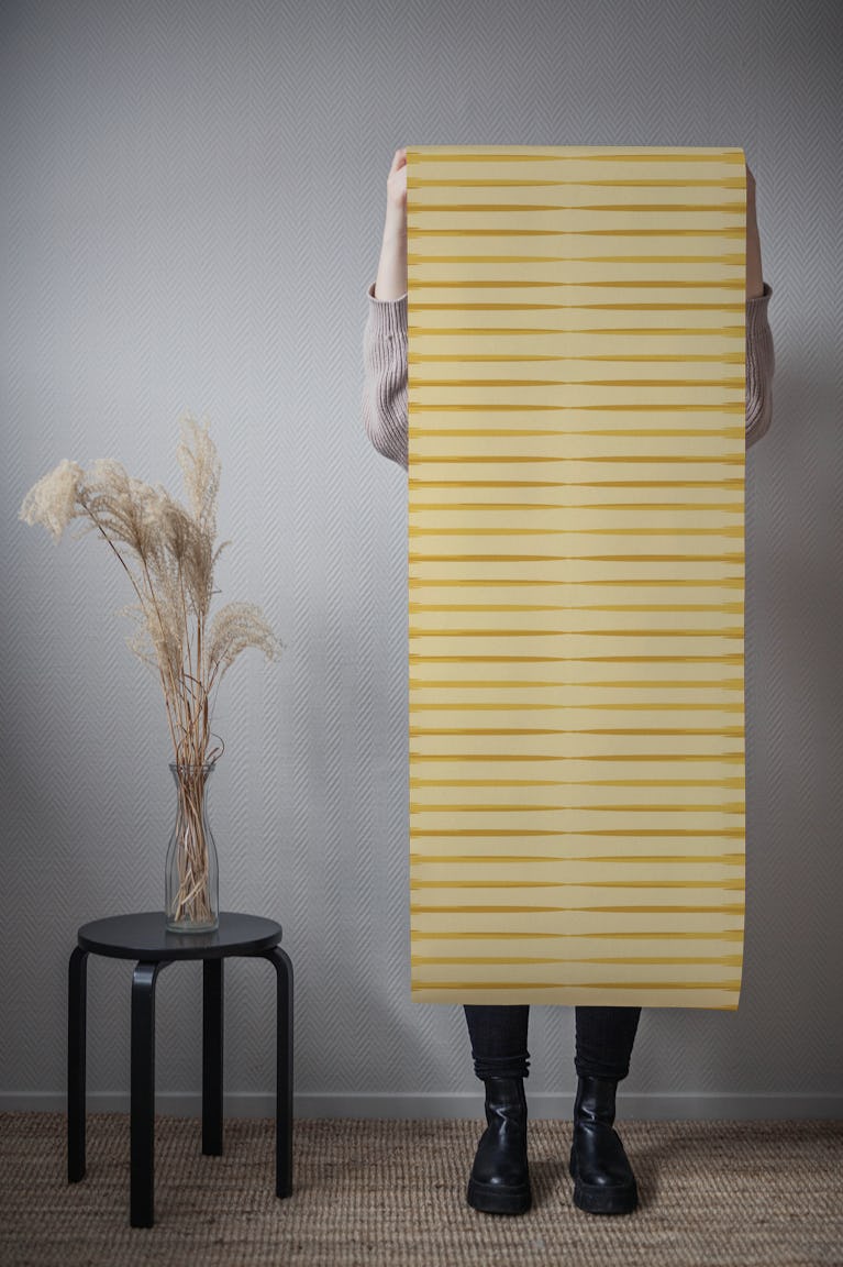 Japandi Minimalist Yellow wallpaper roll