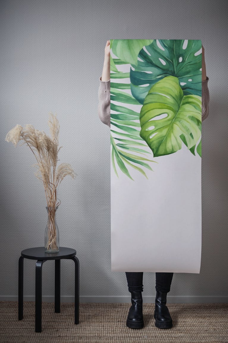Leafy Tropics Symphony Lush Green wallpaper roll