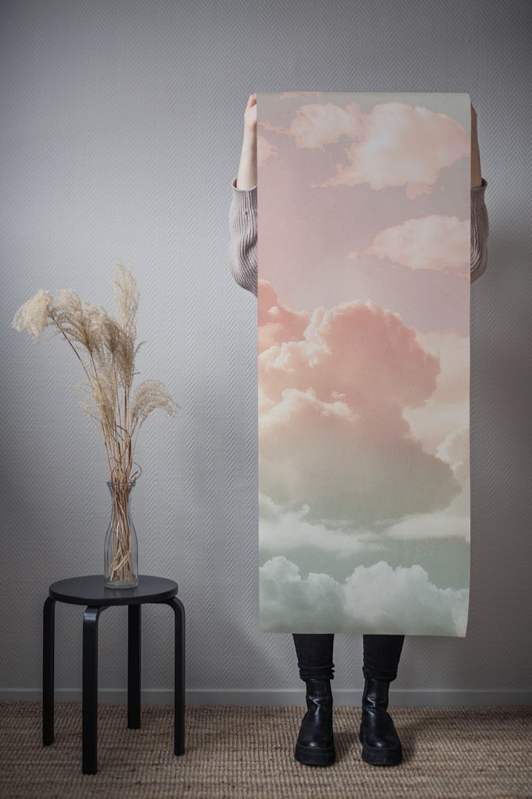 Pastel Candy Clouds wallpaper roll