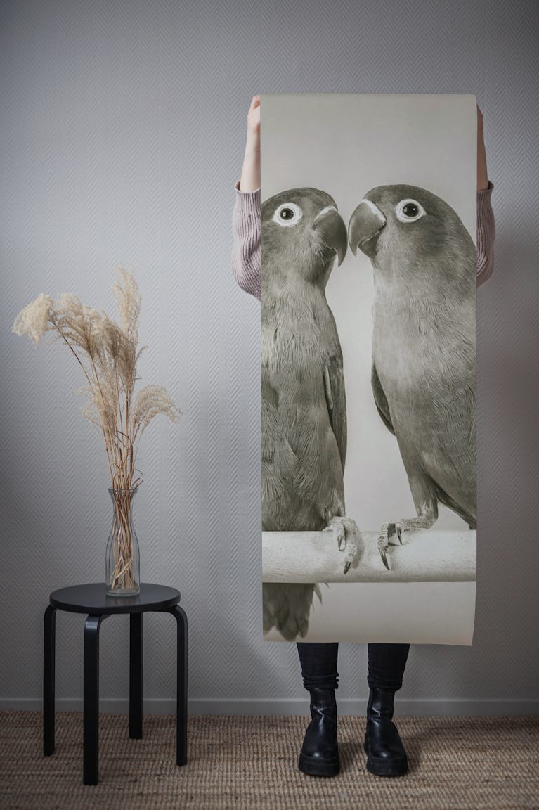 Kissing Birds wallpaper roll