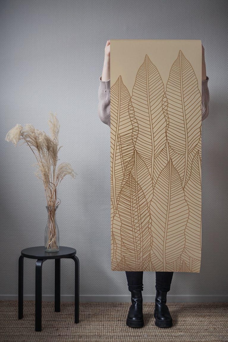 Luxury Palms Beige wallpaper roll