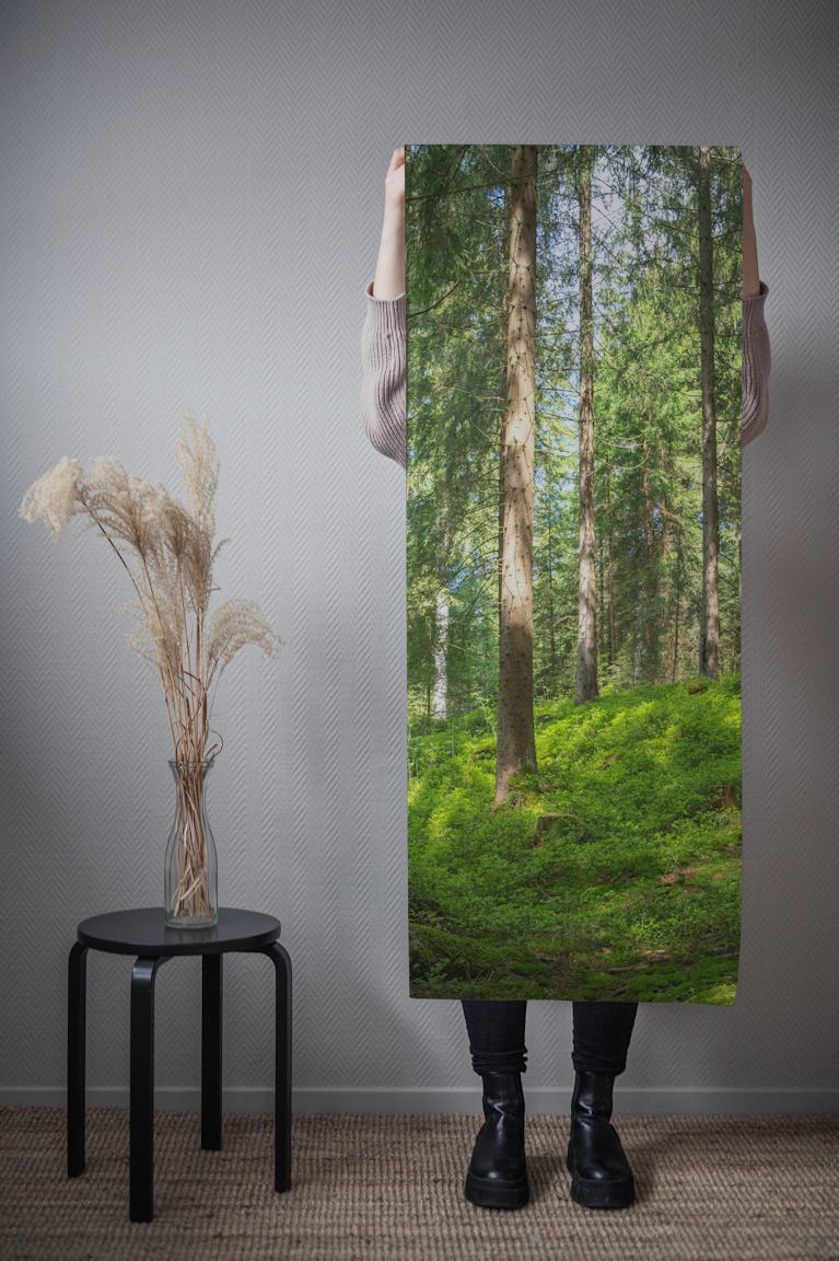 Bewitched Spruce Woodlands in Spring wallpaper roll