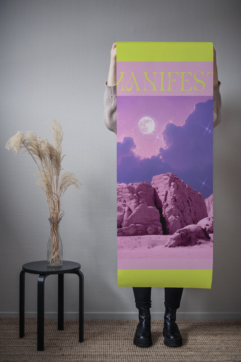 Manifest Moon Neon wallpaper roll