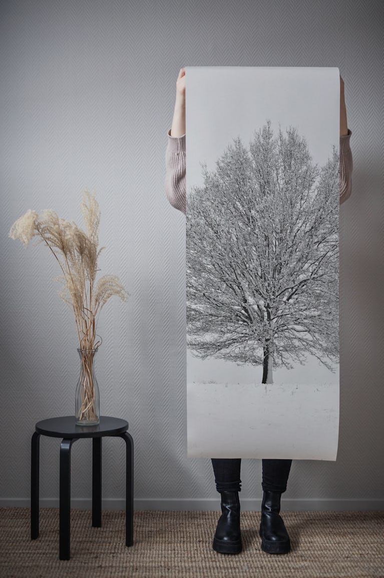 Under a Blanket of White wallpaper roll