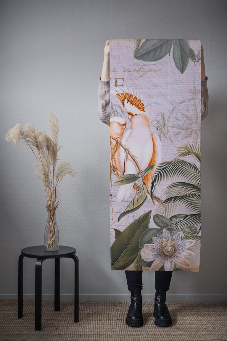 Nostalgic Cockatoo Jungle Journey wallpaper roll