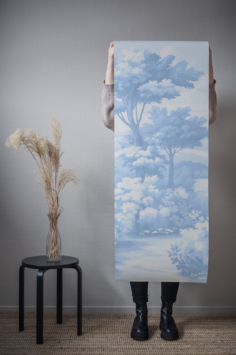 TUSCANY BAROQUE PAINTING BLUE PASTEL wallpaper roll