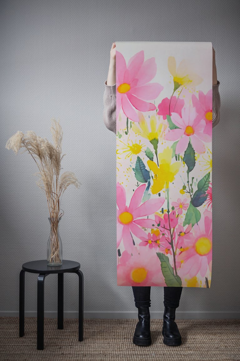 Whimsical Wildflower Meadow wallpaper roll