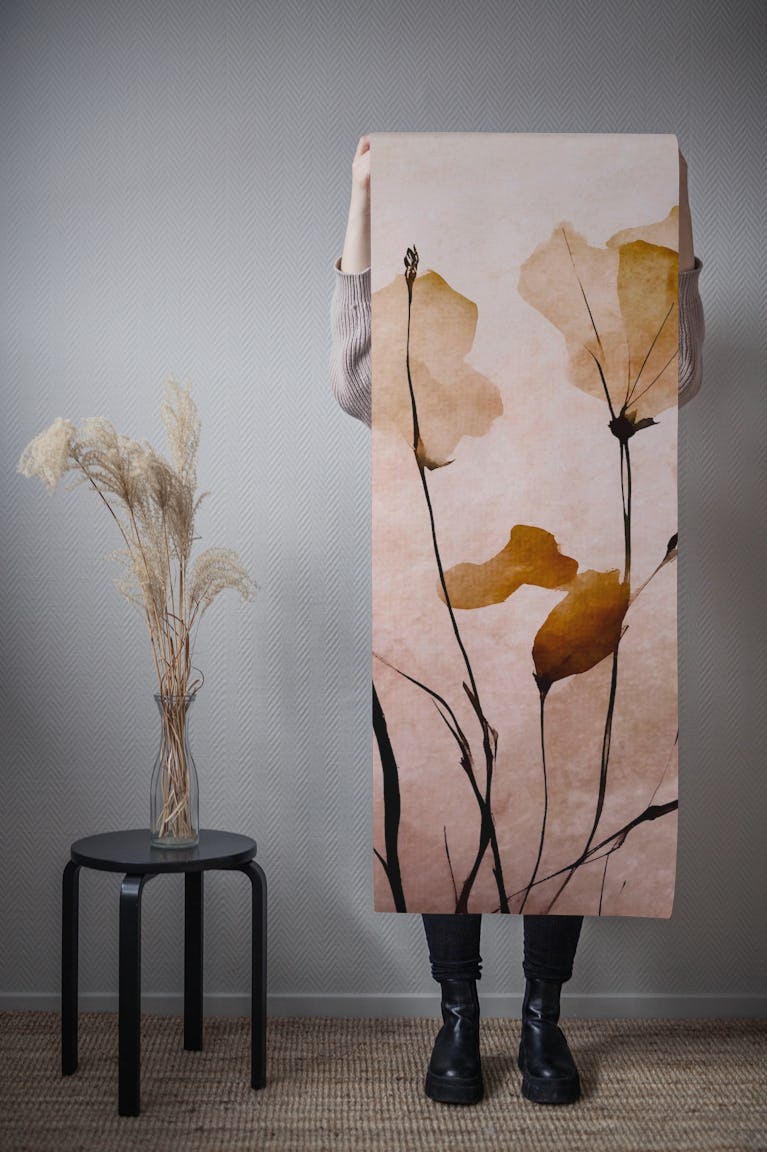 Moody Watercolor Flowers wallpaper roll