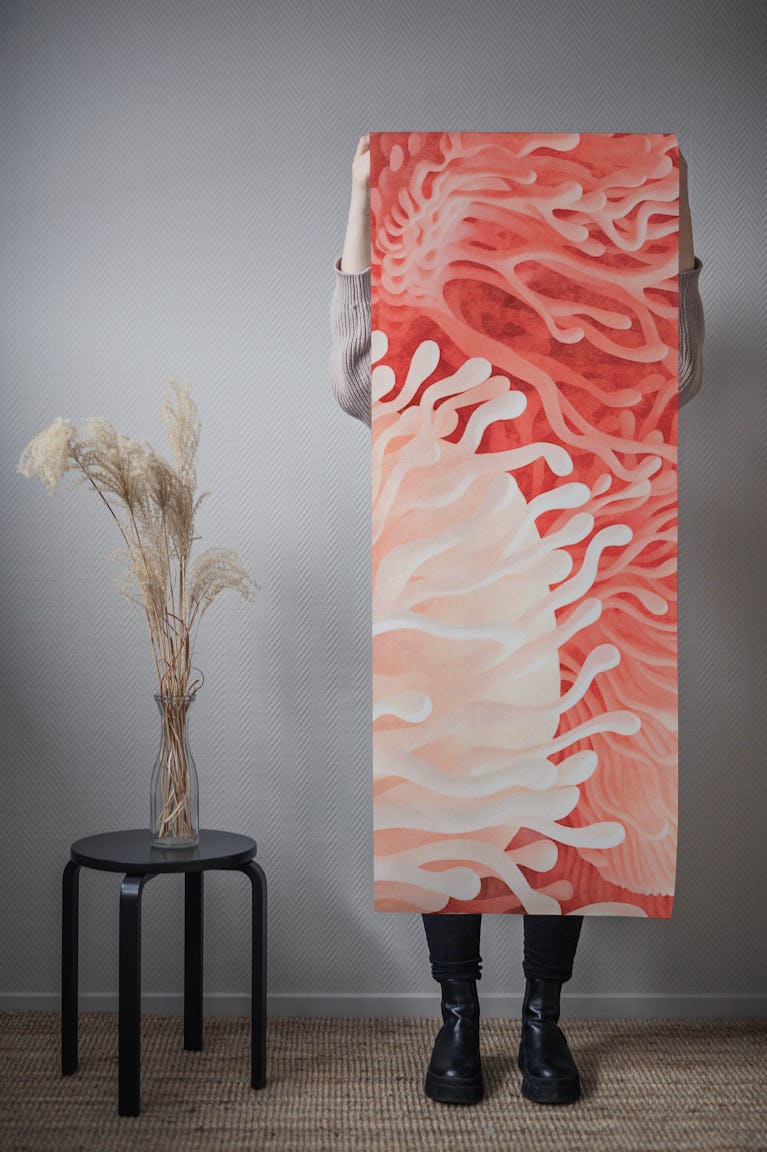 Coral Reef Pastel Peach Backdrop wallpaper roll
