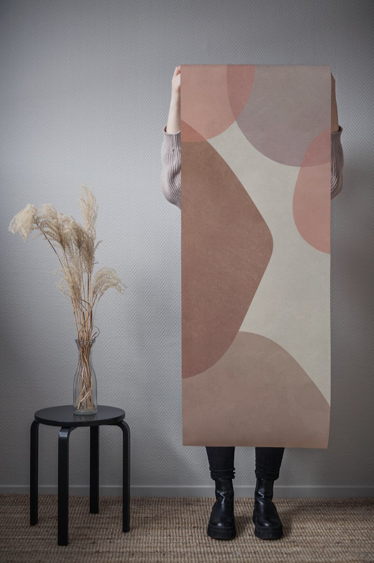 Earthy Curved Shapes wallpaper roll