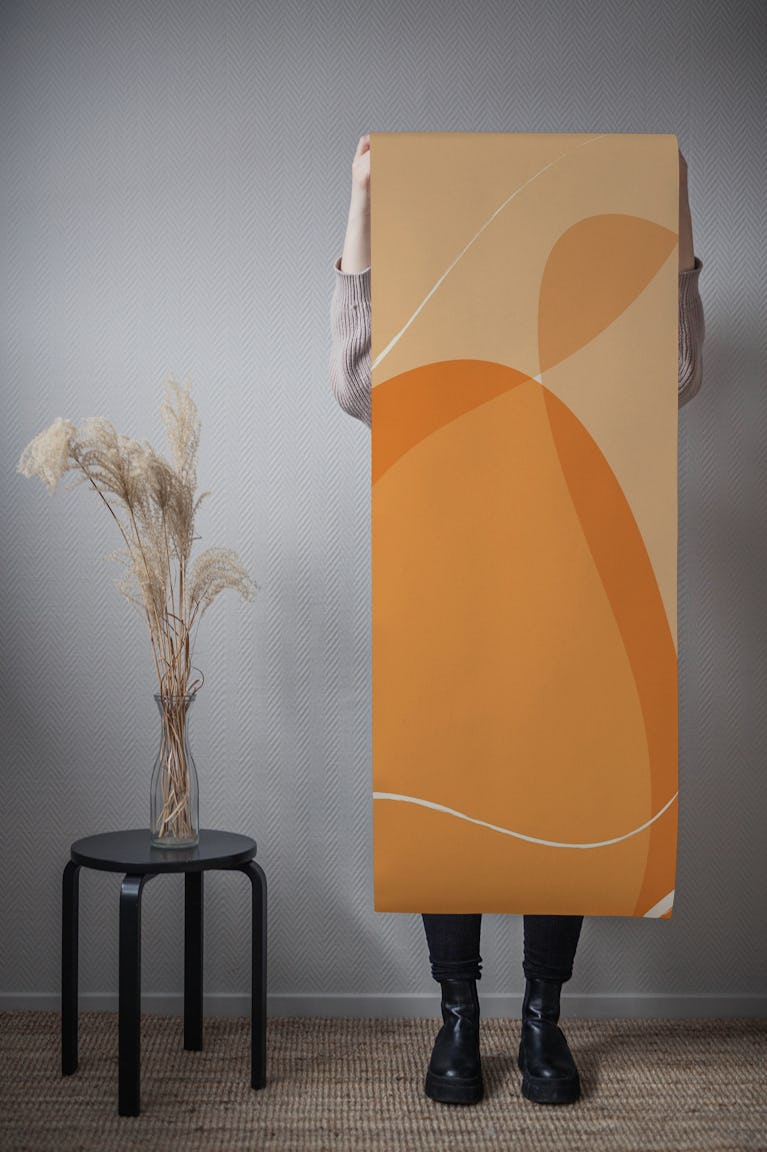Copper Curves Chic wallpaper roll