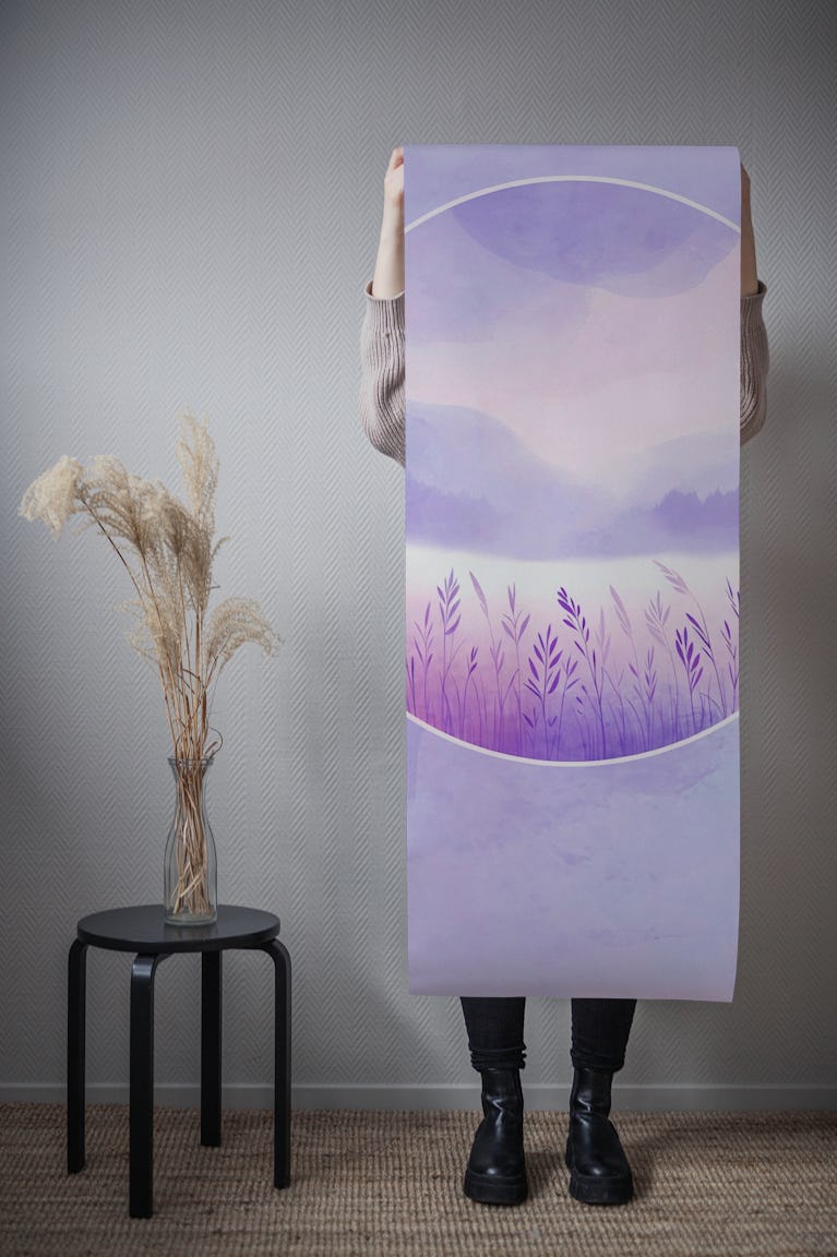 Lavender Fields Vista wallpaper roll