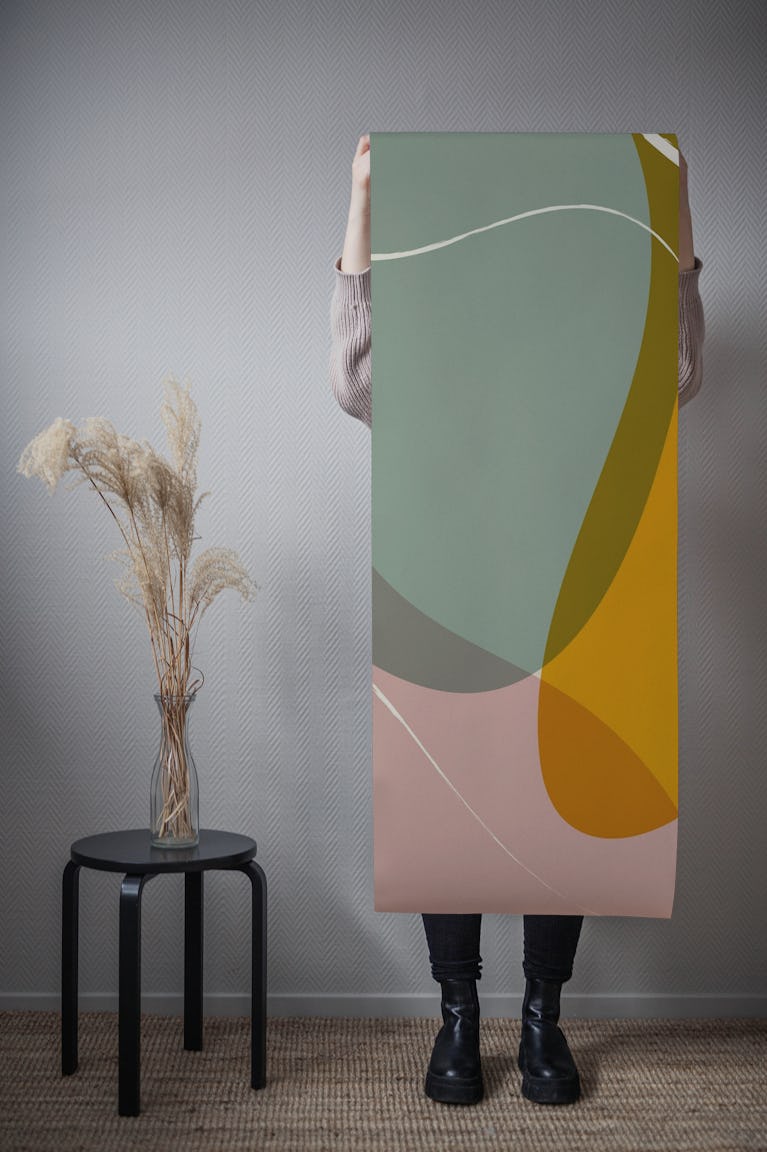 Contemporary Curves Art wallpaper roll