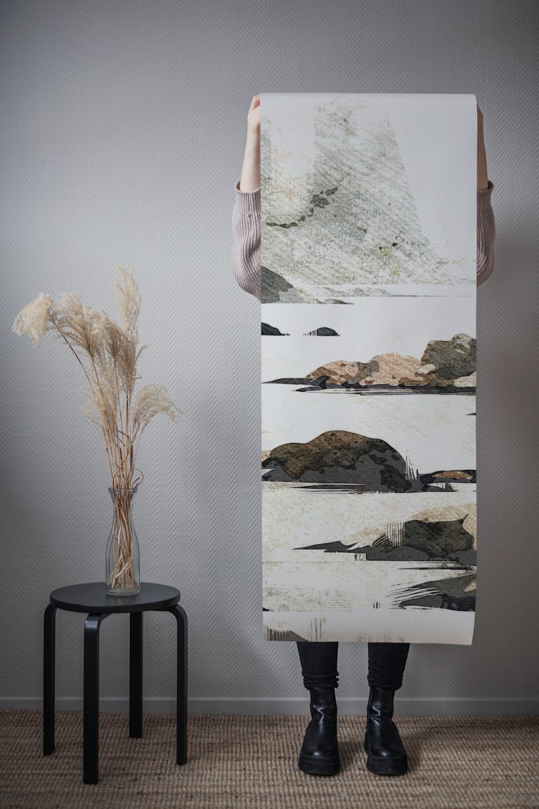 Abstract Coastal Cliffs wallpaper roll