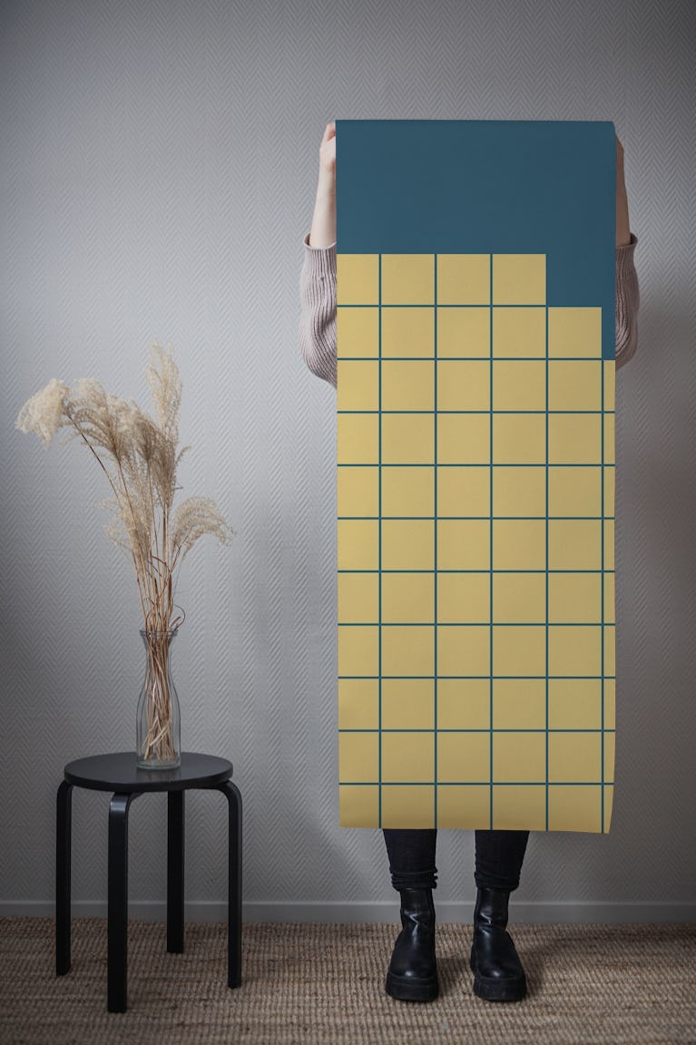 Abstract Squares . Autumn Décor wallpaper roll