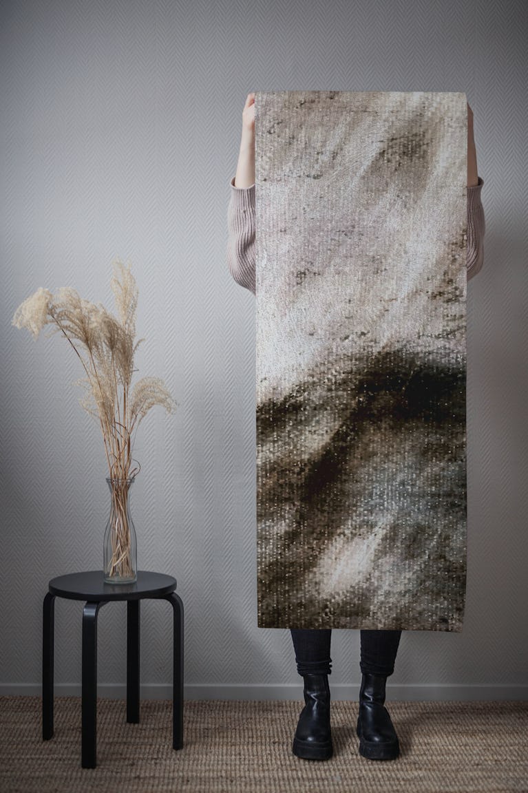 Misty Charcoal Canvas wallpaper roll