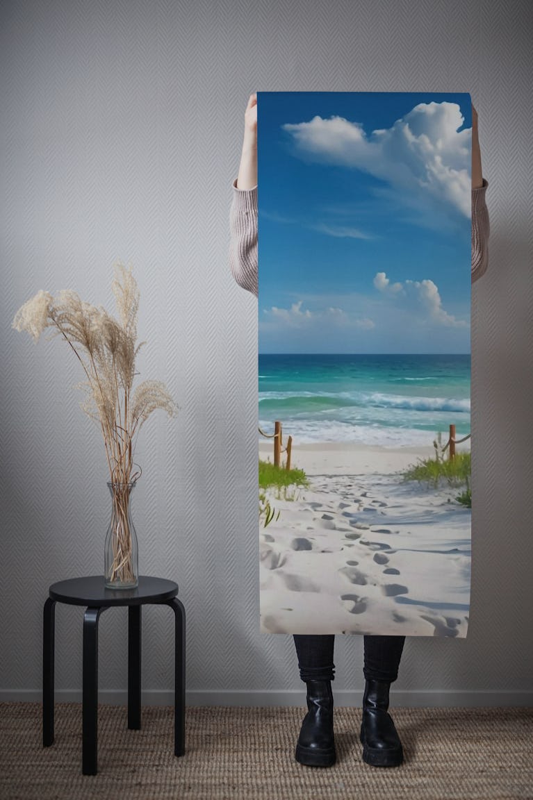 Sunny Coastal Retreat wallpaper roll
