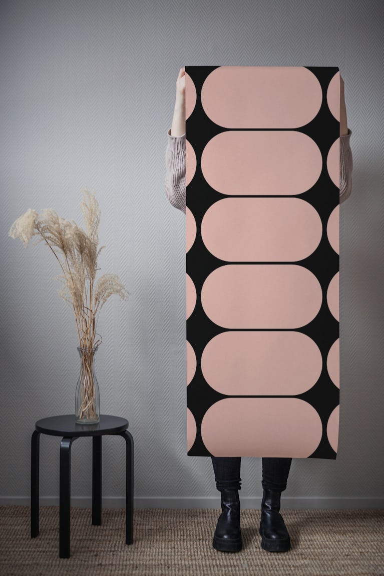 Contemporary Rounded Tiles wallpaper roll