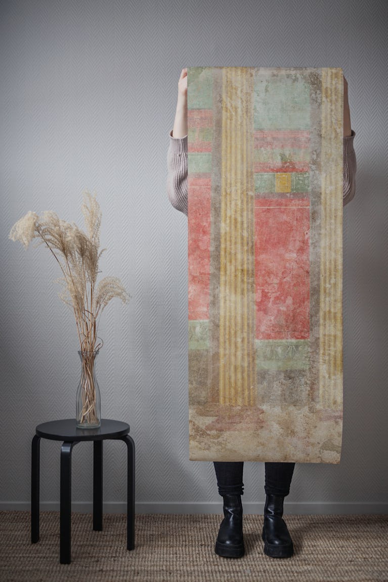 Antique Roman Fresco Red wallpaper roll