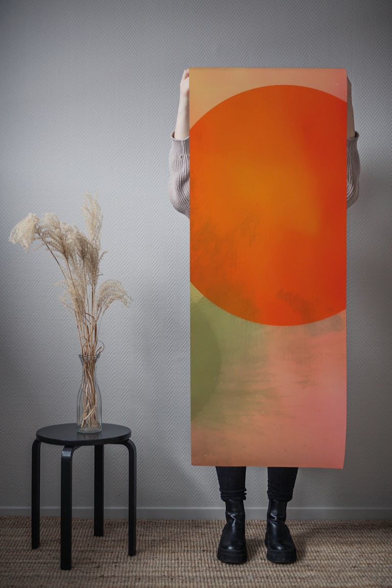 Sunset Blaze Abstract Art wallpaper roll