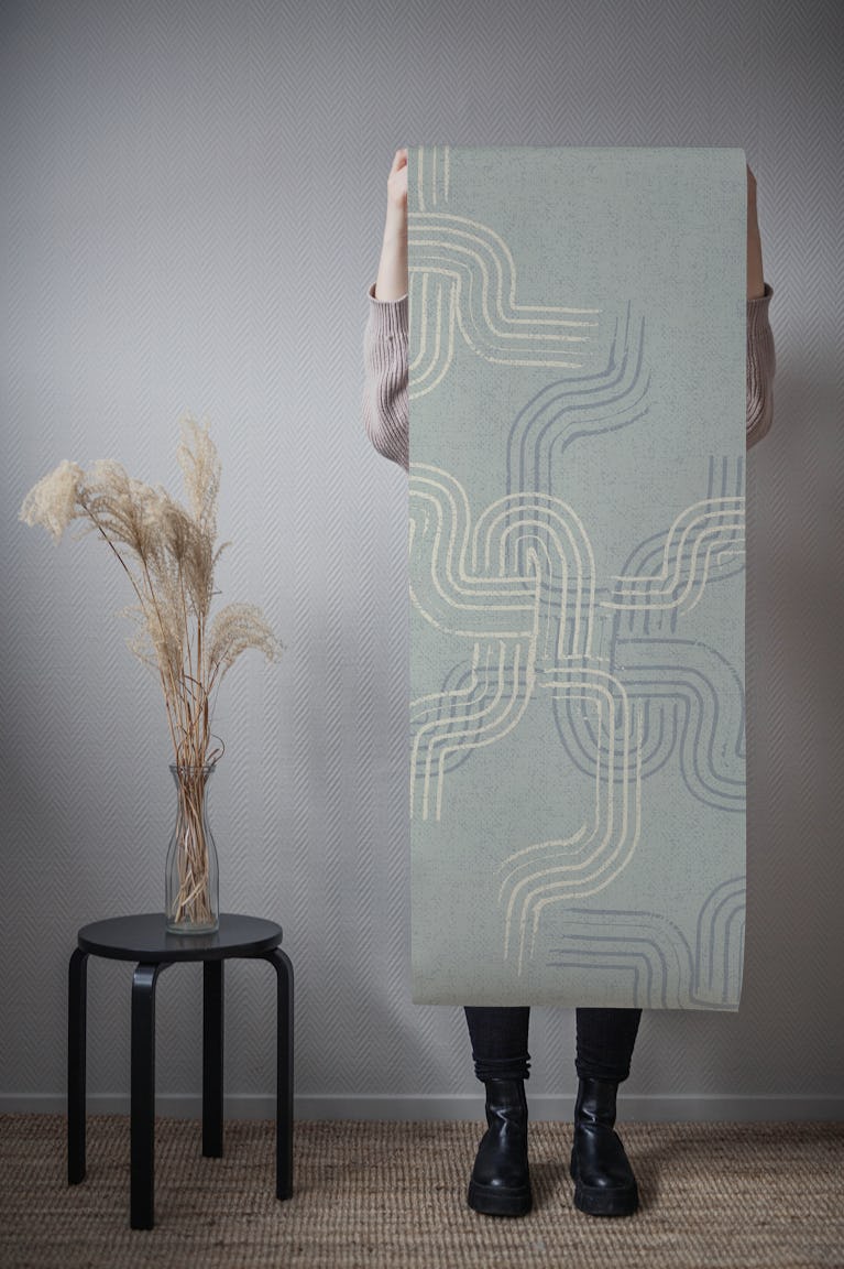 calming essentials traces concrete blue wallpaper roll