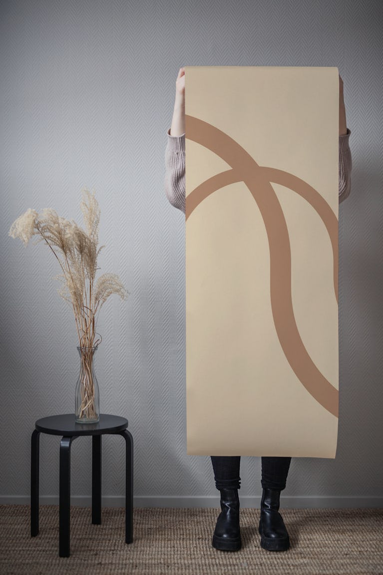 Minimalist Curves Design wallpaper roll