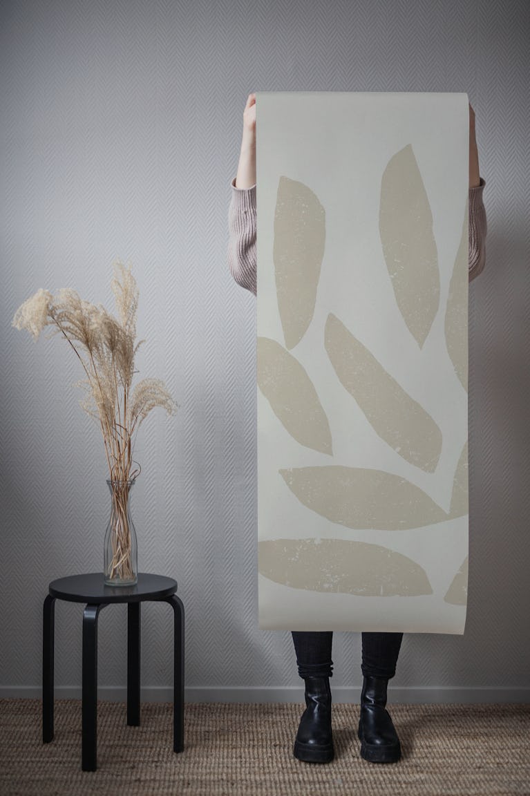 Beige Abstract Shapes wallpaper roll