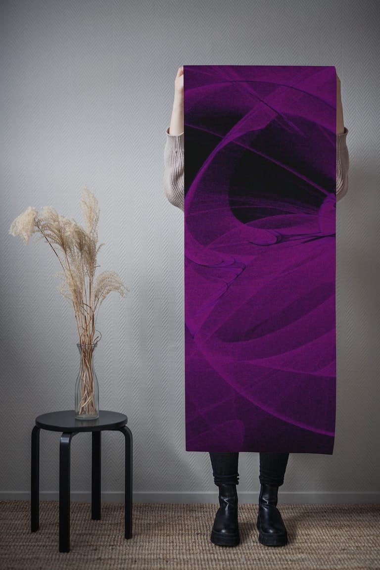 Purple Abstract Fractal papel de parede roll