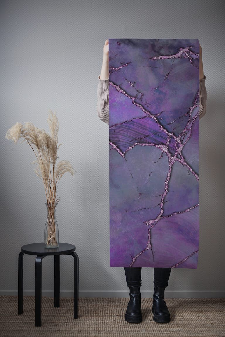 Purple Marble Gemstone Luxury wallpaper roll