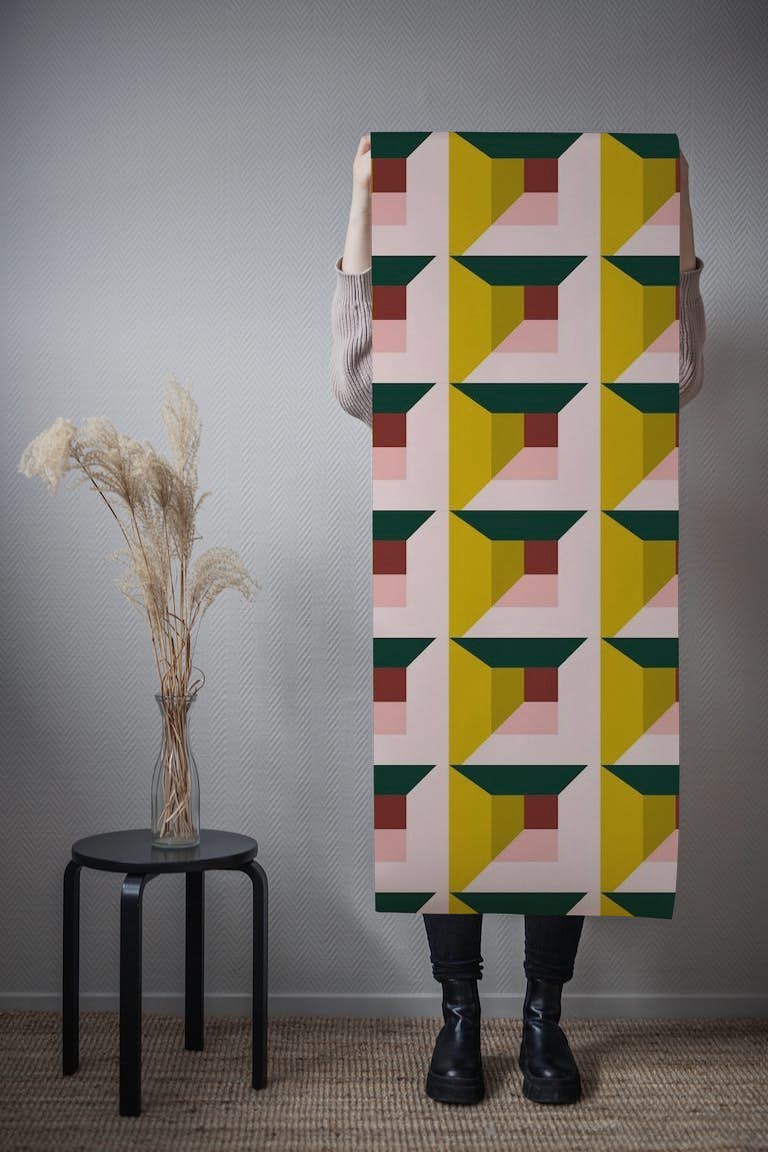 Abstract room pattern tapetit roll