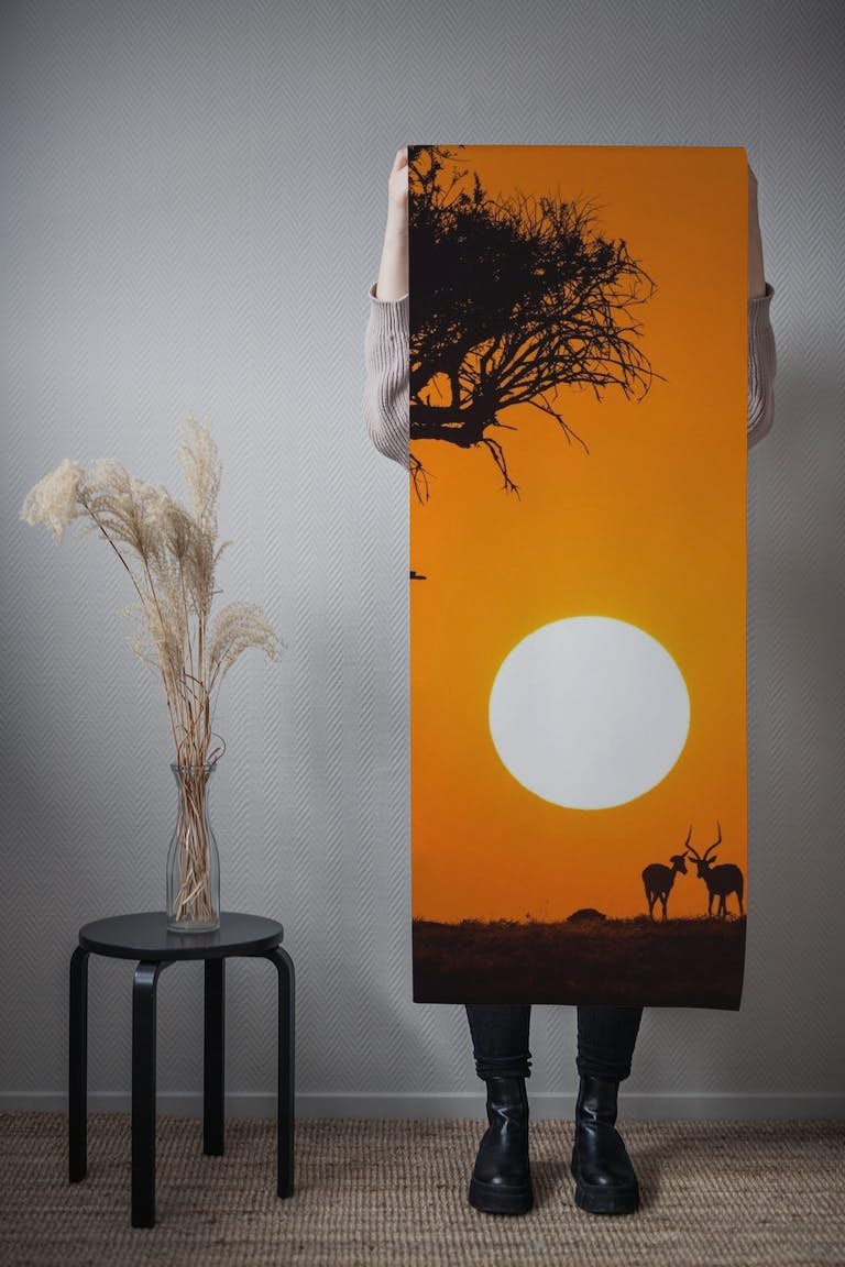 African Sunset tapetit roll