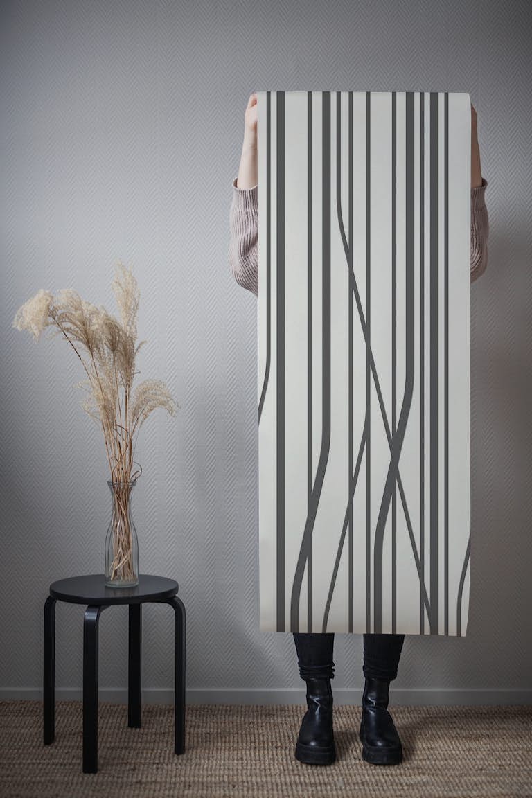 Birch Stripe wallpaper roll