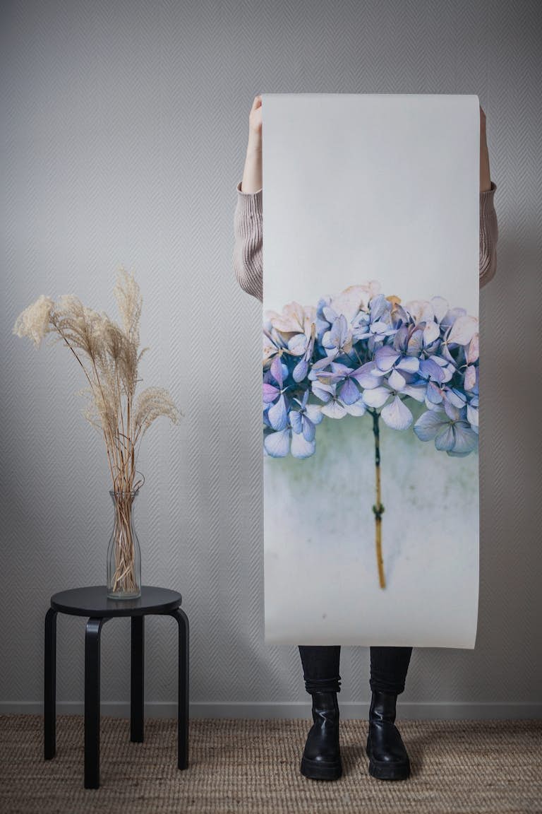 Delicate Hydrangea wallpaper roll