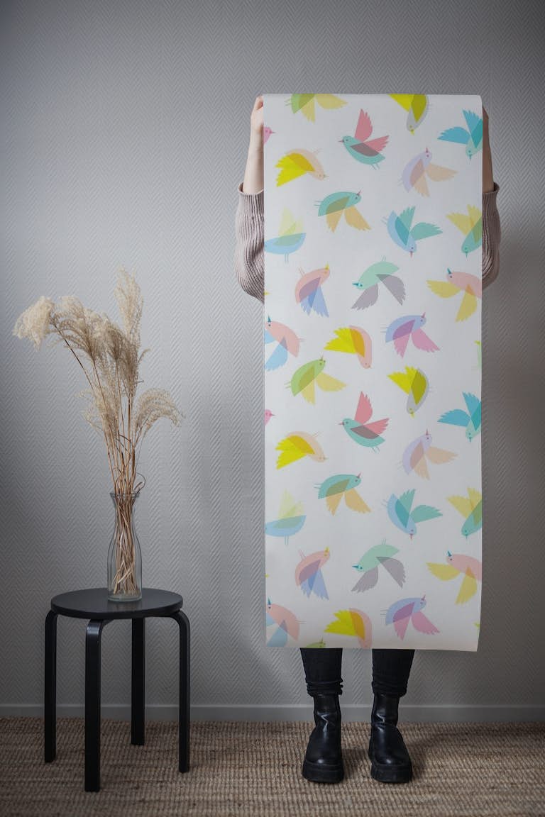 Birds Pattern papel pintado roll
