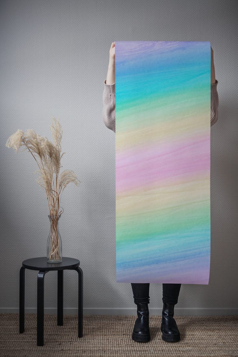 Unicorn Rainbow Watercolor 2 behang roll