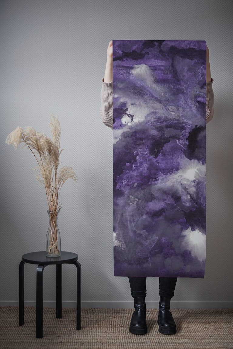 Purple Ink Galaxy Nebula 1 papel de parede roll