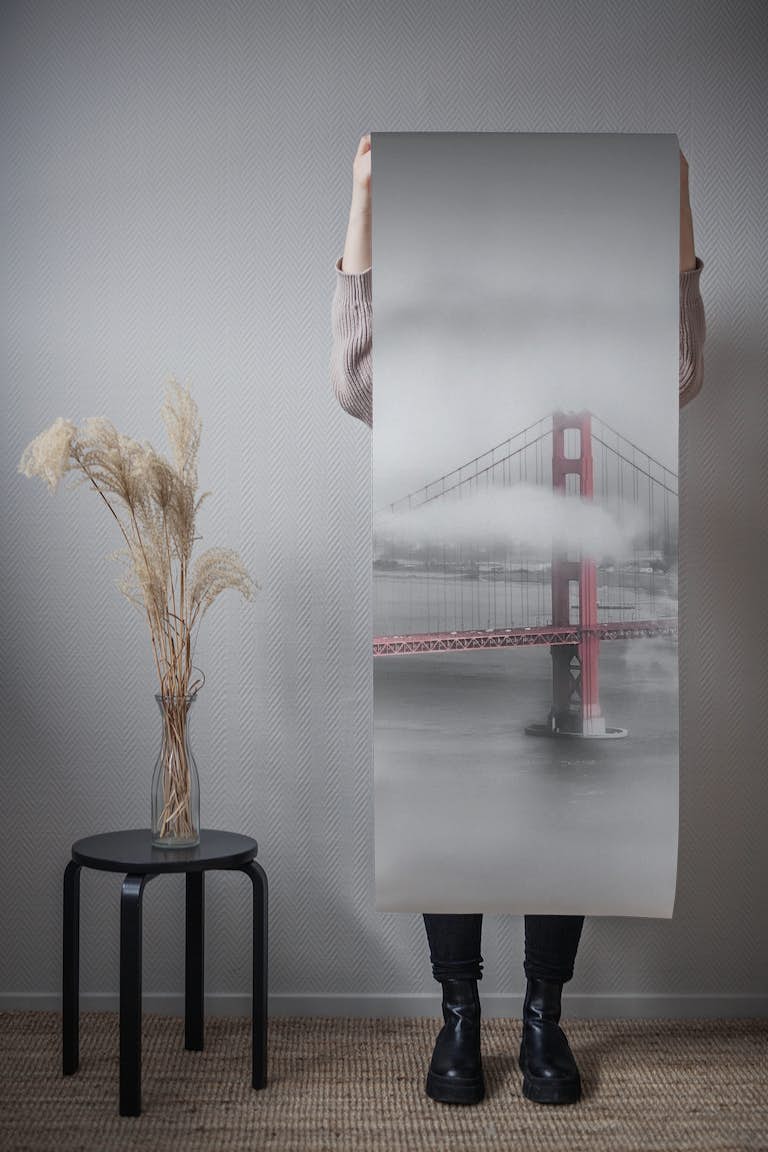 Foggy Golden Gate Bridge wallpaper roll