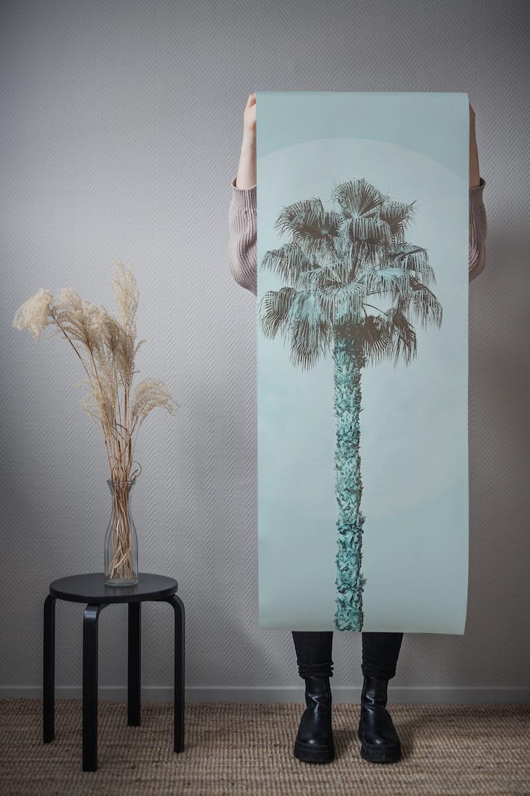 Tropical Palm Tree And Moon behang roll