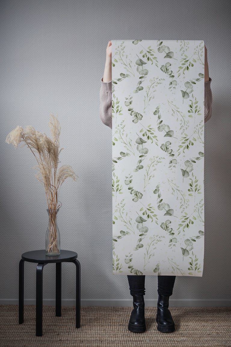 Gentle large scale botanical wallpaper roll