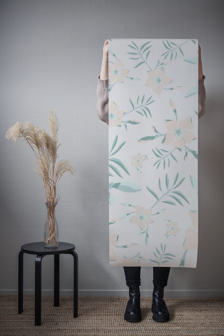 Tropical Floral Light tapety roll