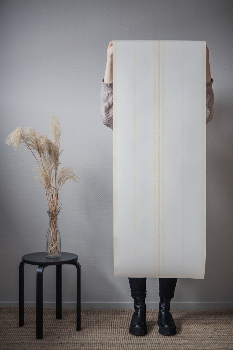 Boho Stripes Linen-Satin wallpaper roll