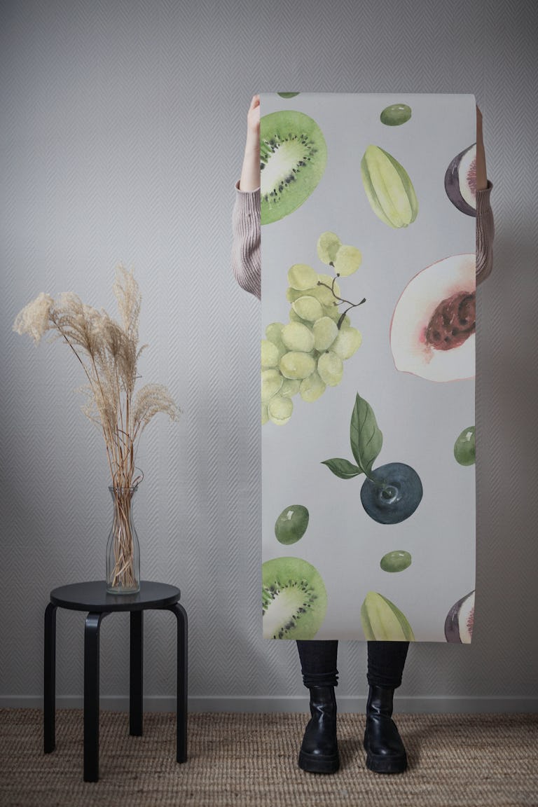 Botanical Fruit Pattern wallpaper roll
