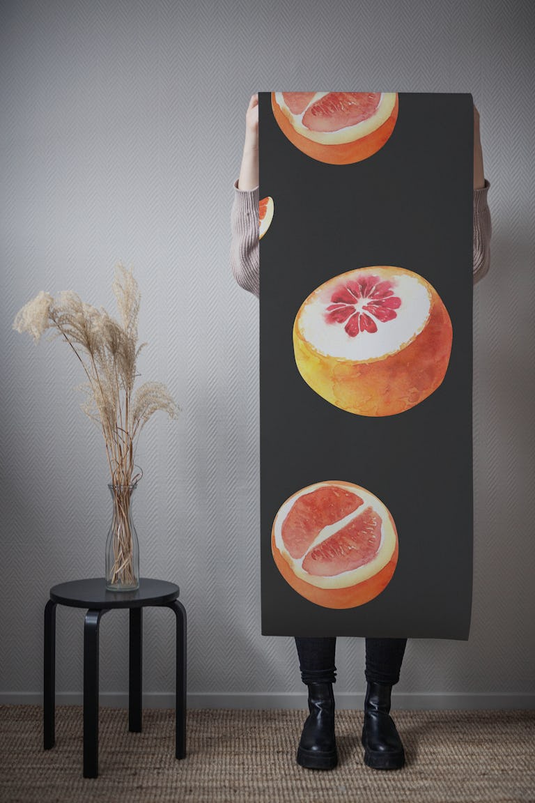 Sliced & Peeled Oranges wallpaper roll