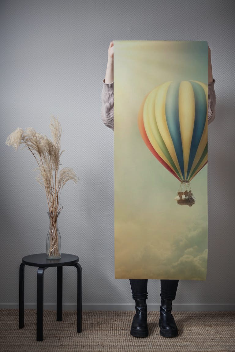Hot air balloon wallpaper roll