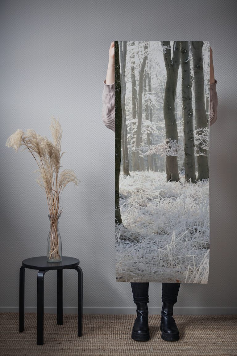 Winter forest wallpaper roll