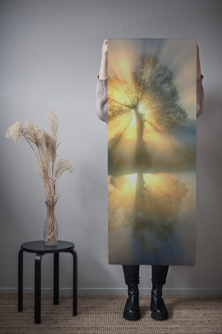 Tree of light wallpaper roll