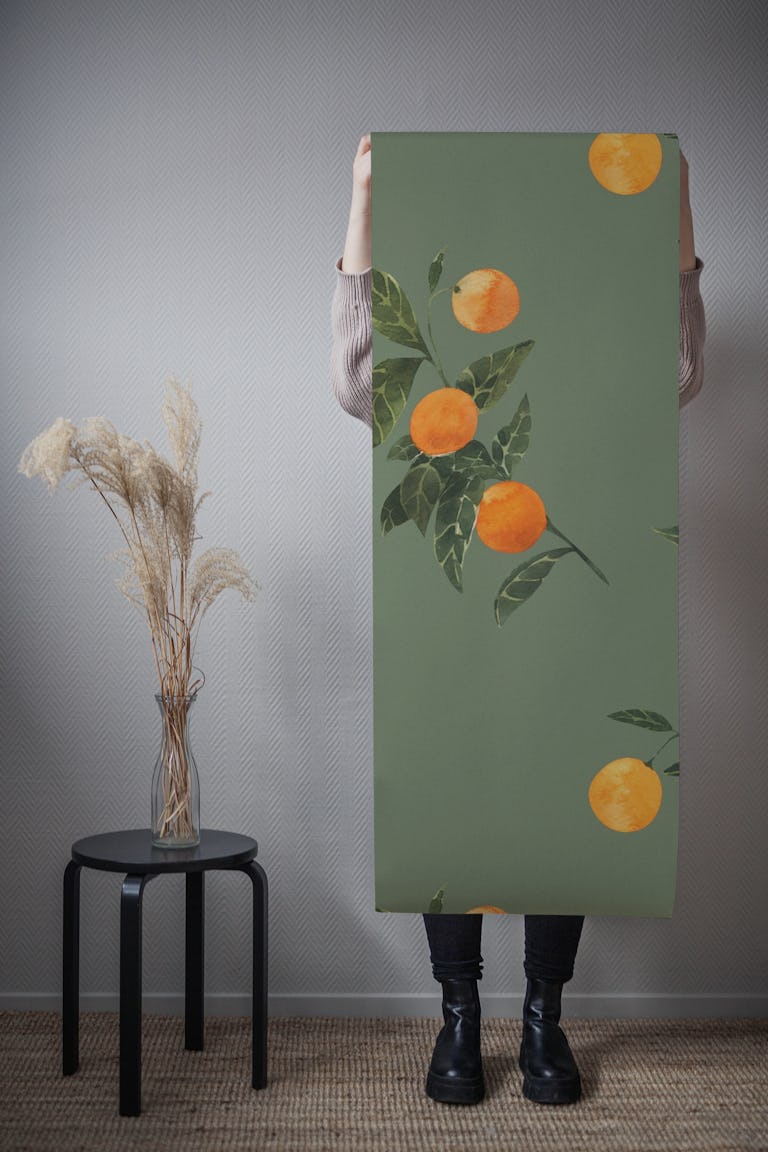 Citrus Grove Pattern wallpaper roll