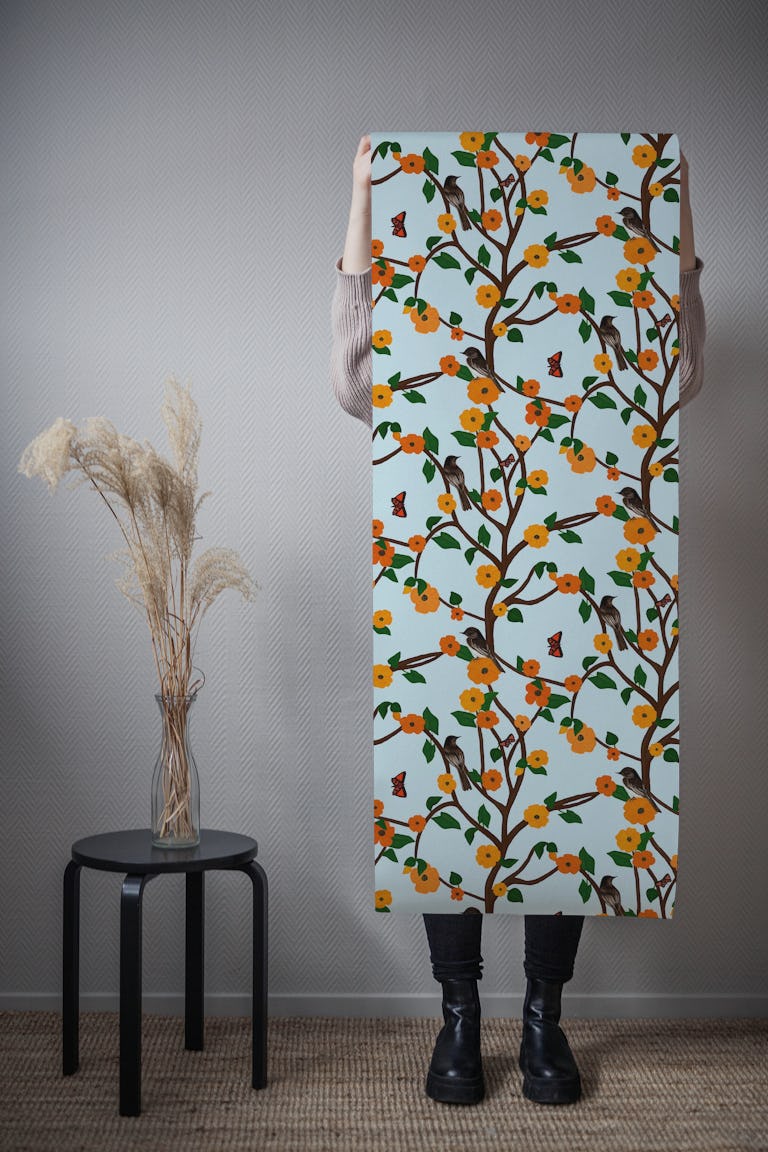 Phoebes Garden Chinoiserie Sky wallpaper roll